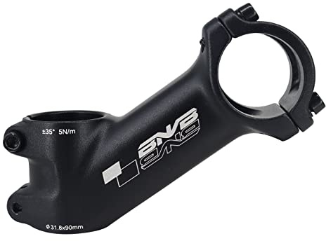 PLATTBK Cykelstam 31,8 mm 35 grader, aluminiumlegering styrstam för mountainbike, vägcykel, BMX, MTB, cykling (90 mm)