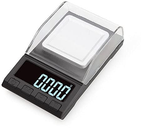 Elektroniska vågar med hög precision, 10 g/0,001 g professionell digital ficka Milligram köksvåg för smycken, guld och ädelstenar