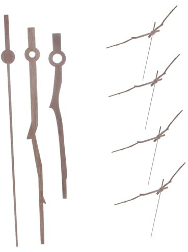 Gadpiparty Uhrzeiger Holz DIY Set Für 12 Zoll Wanduhren 5 Stück Mit Kupferhülse Elegante Walnuss Design Für Kreative Uhrgestaltungen