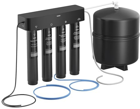Moen F9900 Sistema avanzado de filtración de agua por ósmosis inversa de 4 etapas para debajo del fregadero, o sin terminar