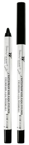 Beauty Forever Waterproof Kohl Kajal Eyeliner, 12hour Wear, Highly Pigmented, 1.3gms (Black)