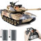 RC Panzer 1/18 Deutscher Leopard II, 2.4GHz Panzer Ferngesteuert mit Schussfunktion, WW2 Panzer Modell Panzer Kampfpanzer, mit Rauch, mit Licht und Sound, Panzer Spielzeug für Erwachsene und Kinder