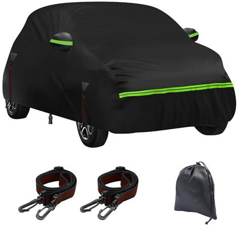 Telo copriauto impermeabile compatibile con Smart Fortwo W453 2015-2024, 6 strati per esterni, protezione completa per auto, sole, pioggia, UV, polvere, con cerniera e cinghia antivento
