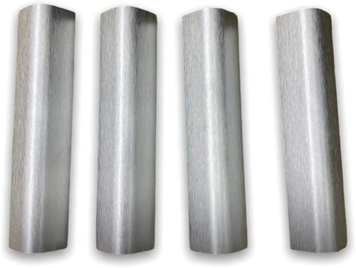 Kit 4 Finali Angolari per Zoccolo Cucina | Vari Colori e Altezze H10, H12, H15 | Accessori per Mobili Moderni (INOX, H12)