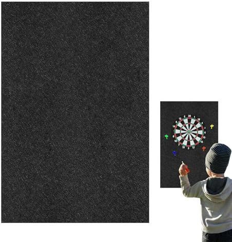 Dartboard Surround - Protezioni murali per freccette | Supporto per freccette in feltro spesso | Tabellone professionale nero per adulti, uomini, camera dei bambini, garage, aula all'aperto