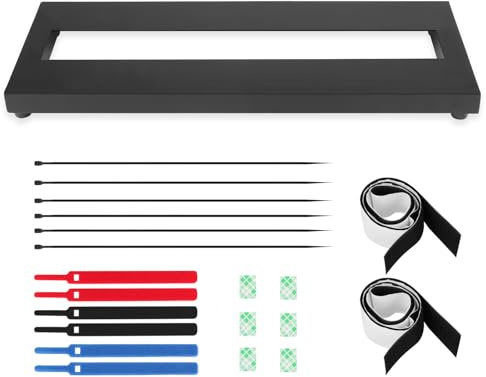Mr. Power Pedalboard tillverkad av aluminiumlegering 40 cm x 13,5 cm pedalbräda med gitarreffekt (liten pedalboard)