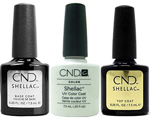 CND Original Shellac Studio White Plus Base Coat Plus Top Coat 7.3 ml 1er Set 1 x 22 ml