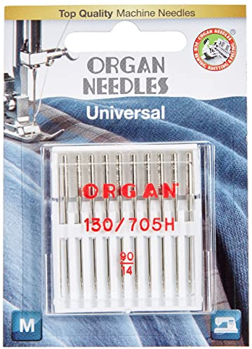 Organ Needle Agujas Universales 10 Piezas, Plata