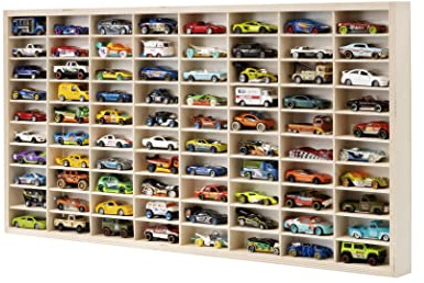 DECOCRAFT For Hot Wheels 1/64 Scale Diecast Display Case Matchbox Storage Cabinet Shelf Rack for 80 Hot Wheels