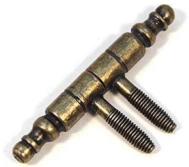 Lot de 4 charnières à visser avec tête décorative Bronze