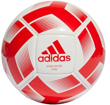 adidas Unisex Ball (Machine-Stitched) Starlancer Mini, White/Red, IA0975, 0