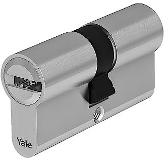 Yale Demi-cylindre européen de haute sécurité pour serrure YC102KD411004N1 Nickelé, 41/10 mm, 4 clés