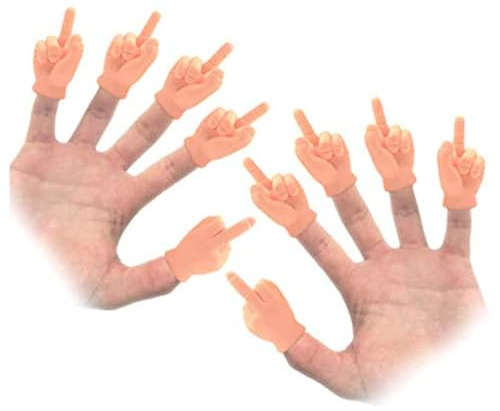 EHOTER Marionnettes à Doigt d'honneur Mini Mains pour Les Doigts Poupées à Doigts en Caoutchouc Marionnettes Amusantes pour Le Jeu Halloween Noël Accessoires De Main Amusants
