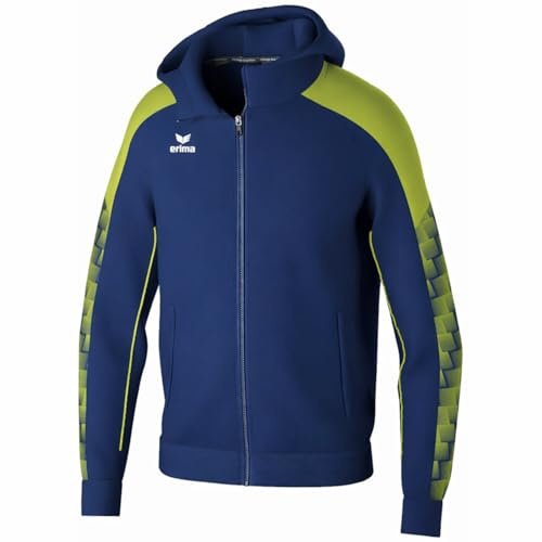 erima Chaqueta de entrenamiento con capucha EVO STAR (1032409) Unisex niños, new navy/lime, 164