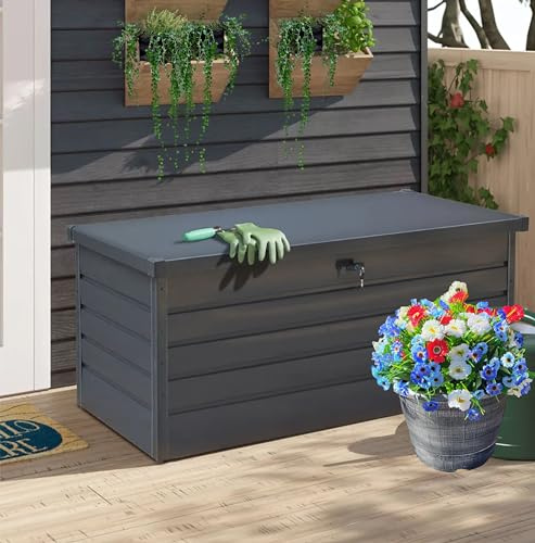Groundlevel 350L Extra Strong Metal Garden Storage Box