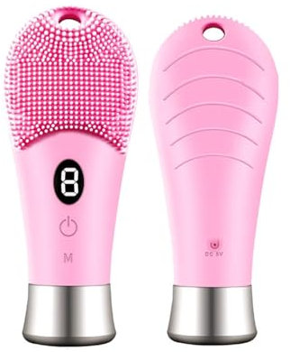 Cepillo de Limpieza Facial Vibrante Ultrasónico, Masajeador Facial Eléctrico 3 en 1 Limpiador facial, Exfoliante Facial suave y Masaje, Dispositivo Radiofrecuencia Facial para todo tipo de piel