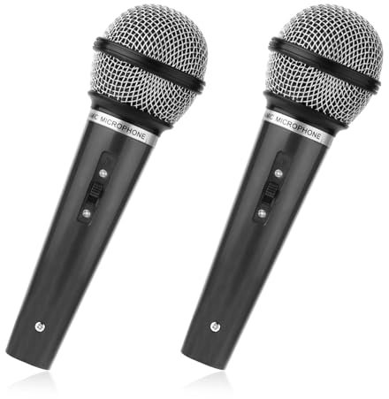 2pcs Fake Microphone, Plastic Microphone Kids Mic Toy Kids Play Microphone Pretend Play Toys Simulate Speech Microphone Microphone Model for Costume Prop Toddlers