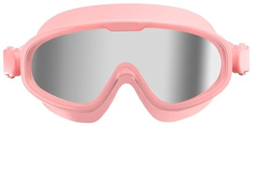 DHYUACN Simglasögon Stor ram Simglasögon för vuxna sub anti-dimma glasögon HD herr dam strand vattentät för pool(Pink)