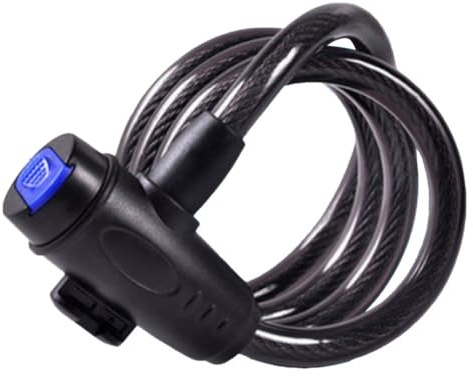 Auratrove Candado de cadena de acero resistente para bicicleta, 120 cm, con soporte de montaje, seguridad antirrobo para carretera, montaña, motocicleta, scooter, color negro