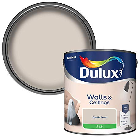 Dulux Silk Emulsion Paint For Walls And Ceilings - Gentle Fawn 2.5 Litres