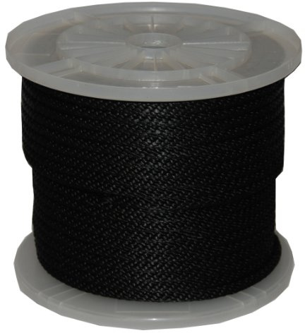 T.W Evans Cordage Co. 98018 5/8-Inch by 200-Feet Solid Braid Propylene Multifilament Derby Rope, Black