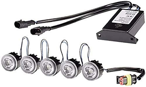 HELLA 2PT 010 458-701 LED-Tagfahrleuchtensatz - LEDayFlex - 12/24V - rund - Einbau - Lichtscheibenfarbe: glasklar - Kabel: 120mm - Fahrzeugfront - Satz