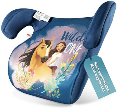 HiTS4Kids Kindersitzerhöhung Spirit – Praktisch & komfortabel – Geprüfte Sicherheit – Niedliches Lieblingsmotiv für Mädchen – Sitzerhöhung Auto Kinder