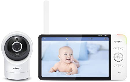 Vtech Digital WiFi Baby Monitor 7in Colour Screen 1080p With Infrared Night Vision, Battery Alert And Out of Range Indicator Indoor (Renewed)