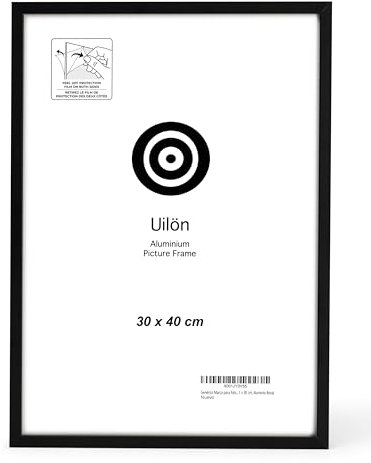Genérico Cadre Photo en Aluminium (30 x 40 cm, Noir, Aluminium)