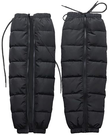 KSIEE Scaldamuscoli termici per ciclismo, scaldamuscoli con cerniera, impermeabili, invernali, per ragazze e ragazzi, maniche lunghe termiche per uomo e donna, colore: nero, Nero, 46-70cm/18.1-27.5in