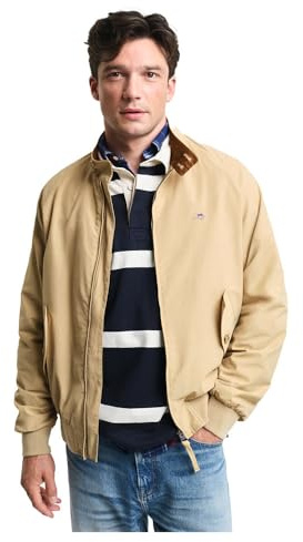 GANT Chaqueta Harrington de algodón para hombre, Java, S