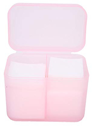 Support pour Cotons-tiges, Distributeur de Cotons-tiges pour Dissolvant de Vernis à Ongles, Support de Rangement, Boîte de Rangement à 2 Grilles pour Nail Art, Support pour