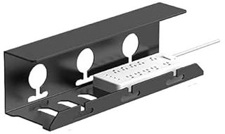 Bandeja Portacables Bajo La Mesa Organizador de cables, bandeja de gestión de cables debajo del escritorio, soporte for tira de enchufes, domador de cables for oficina y hogar Para Cables(40*8*20cm)