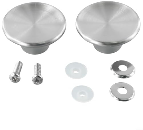 Jayruit 2Pcs Stainless Steel Pot Lid Knobs - Easy Fix & Maintain, Silver, Dishwasher Safe