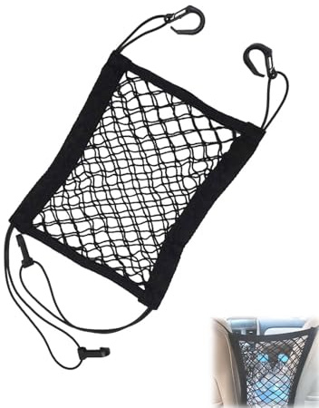 FUGLUS Rete bagagli per scooter e biciclette elettriche – Rete elastica con elastico, 25 x 30 cm, per casco e accessori, borsa a rete per scooter elettrici e biciclette, pratico supporto per casco