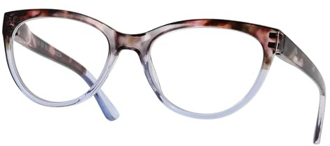 ZENOTTIC Occhiali da Lettura per Donna – Montatura Cat Eye Elegante, Ideali per Lavoro, Lettura, Esterno e Feste Blu 1.5x