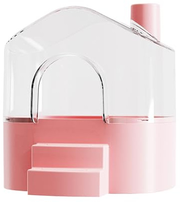 Baño de para hámster - Baño Transparente para Animales pequeños, Grande, de 20 cm, casa para baños de Polvo para roedores, hábitat de Limpieza para jerbos | Accesorio de Jaula Multifuncional par