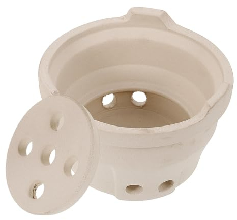 Abaodam Portable Outdoor Clay Charcoal Stove Small Tabletop Pottery Grill Stove for Camping Bbq and Backyard Grilling