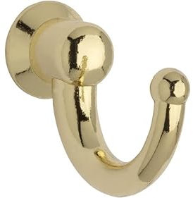 SIRO Kleiderhaken Passau, Klassisch, Vintage, Druckguss glänzend vermessingt, 22 mm x 29 mm x 12 mm, 744/ZN5