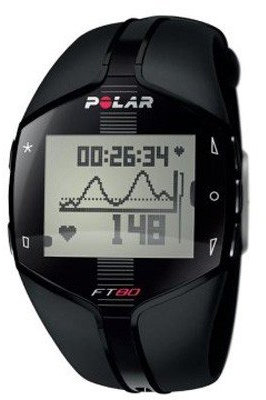 Polar FT80 Black WD mit hellem Display