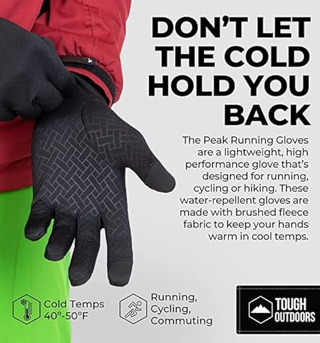 Tough Outdoors Touchscreen Handschuhe für Frauen und Männer - Softshell Winter und Fahrradhandschuhe mit Touchfunktion - Thermo Touch Handy Handschuhe für Damen und Herren