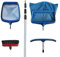 FenWi 6m Komplett Set zur Pool und Teich Reinigung und Pflege / 2X Kescher und 2X Bürste/Teleskopstange mit Oberflächenkescher Tiefenkescher Poolbürste Teichbürste