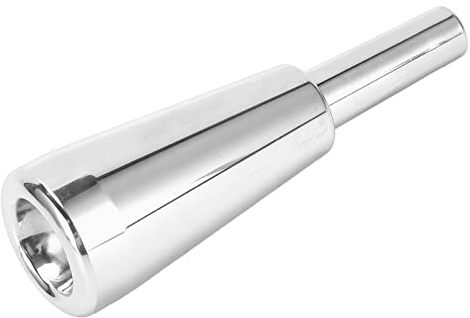 Boquilla de Trompeta, Pieza de Instrumento de Boquilla de Trompeta Resistente de Material Metálico de Tamaño 3C(Plata)