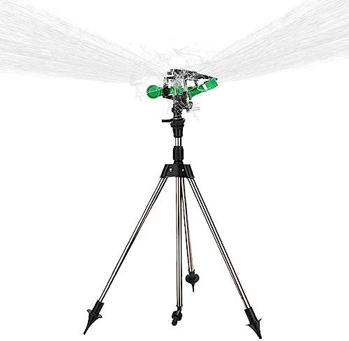 Arroseur de gazon, arroseur automatique, trépied télescopique, arroseur de jardin réglable pour jardin, pelouse, plantes, légumes