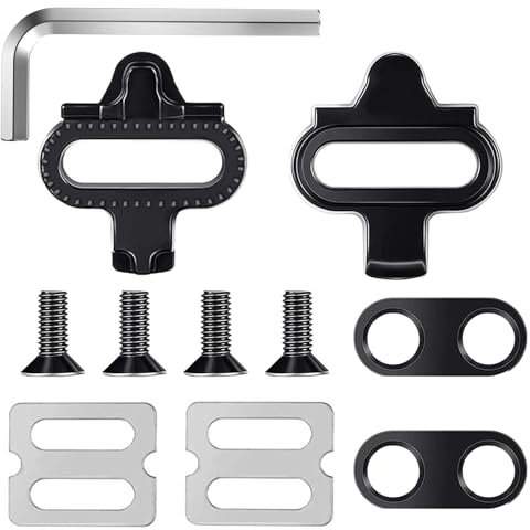 ZUOQIANG 2 Stück Fahrrad Cleats Set, SPD Cleats, Bike Fahrrad Schuhplattenset, Pedalplatten Fahrradzubehör Set für Shimano SPD Sl Cleats, Bike Cleats für Mountainbike Indoor Cycling