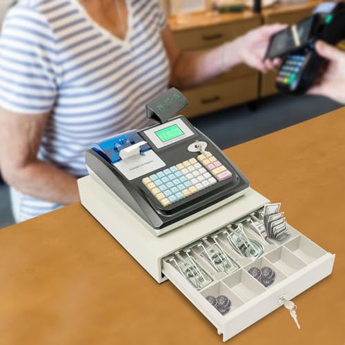 Caja registradora electrónica Supermercado Minorista Sistema POS Soporte de mesa Gastronomía Comercio Pantalla de visualización LED para supermercados Mayoristas Tienda de conveniencia 48 teclas