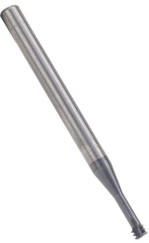 Surluoen Fresa de Roscar de 3 Dientes, Métrica, 60°, Acero de Tungsteno, CNC, X 0,7 X D4 X 50, Herramientas de Corte, Fresas de Roscar de Flauta Helicoidal