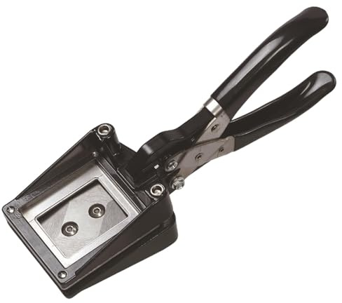 perfeclan Taglierina manuale per fototessere, perforatrice multiuso, taglierina manuale per immagini, perforatrice per carte d'identità, per biglietti da, 3.5 X 4.5 Cm