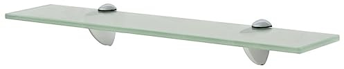 Tomostar Étagère Murale en Verre Trempé, Étagère de Douche Tablette de Salle de Bain Murale 50 x 10 cm 8 mm