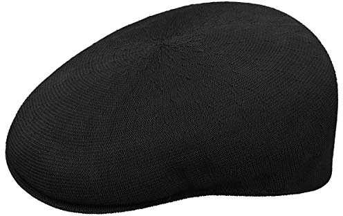 Kangol Coppola 504 Tropic Donna/Uomo - Cappellino da Uomo Berretto Piatto Estivo con Visiera Estate/Inverno Primavera Estate Autunno Inverno - S (54-55 cm) Nero